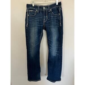 Buckle Women's Straight Leg Jeans in Dark Blue Wash